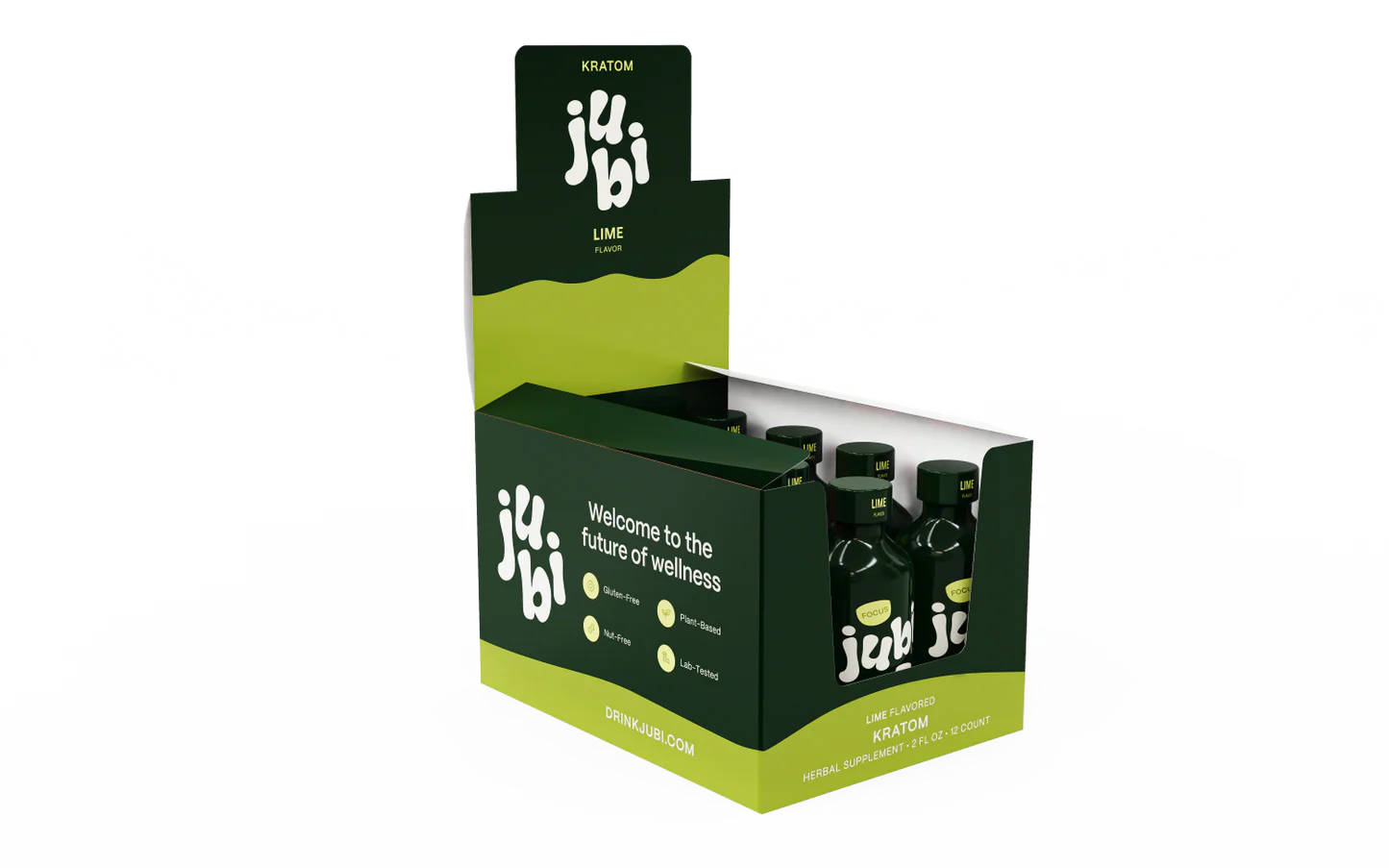 Jubi Lime Focus Shot - Natural Kratom Focus & Energy Shot | 2oz