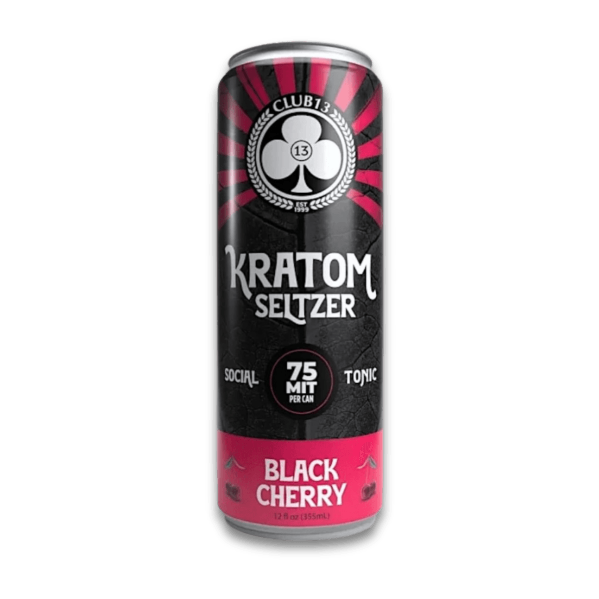 Club13 Black Cherry Kratom Seltzer (75 MIT)