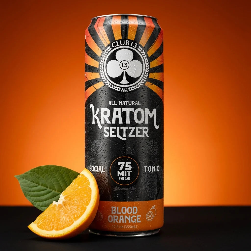 Club13 Blood Orange Kratom Seltzer (75 MIT)