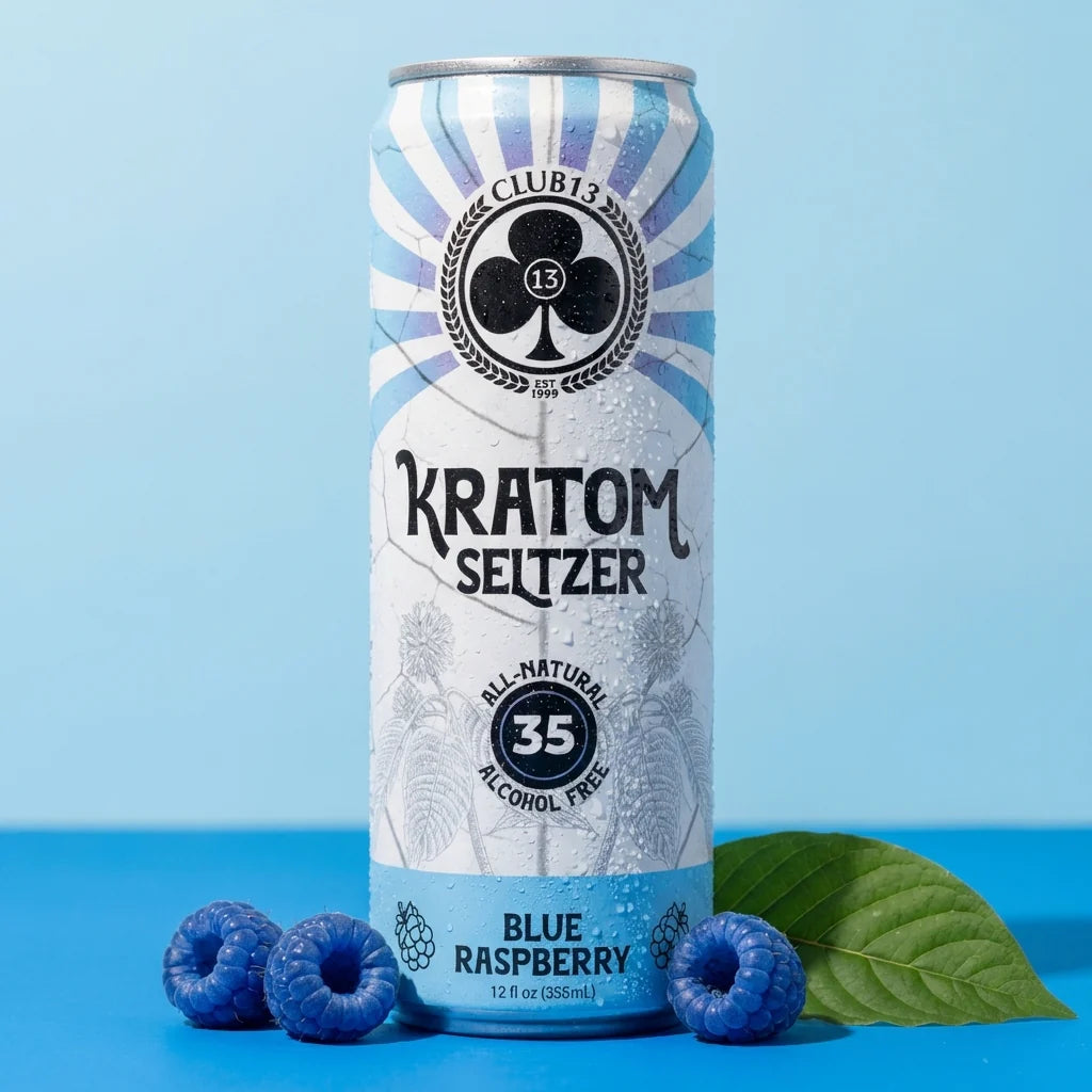 Club13 Blue Raspberry Kratom Seltzer (35 MIT)