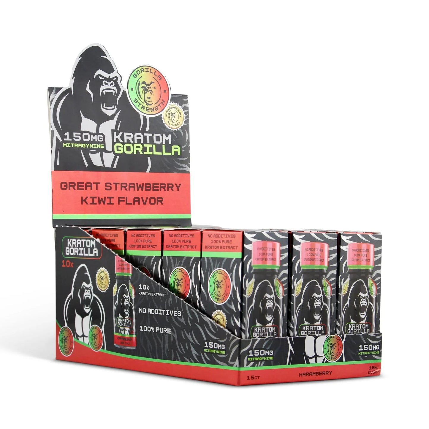 Kratom Gorilla 10X Kratom Extract Shot Haramberry 150mg 15ml