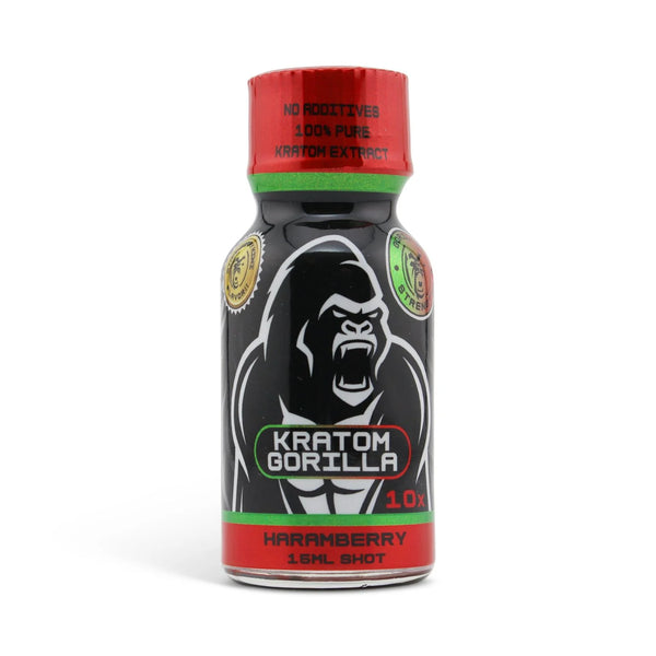 Kratom Gorilla 10X Kratom Extract Shot Haramberry 150mg 15ml